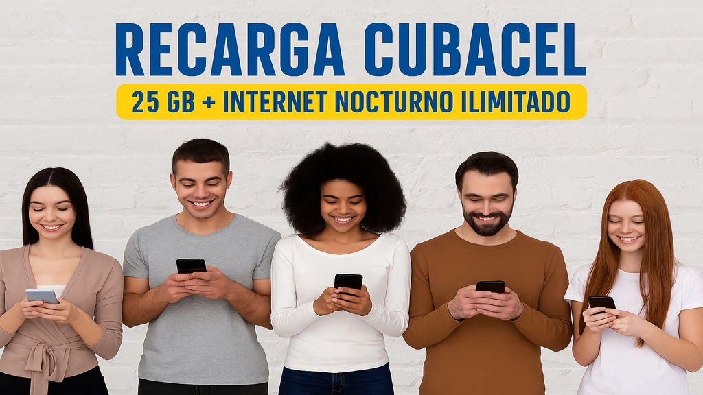 Especial Cubacel para recargas entre 600 y 1250